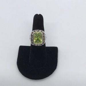 Peridot Pebble Ring